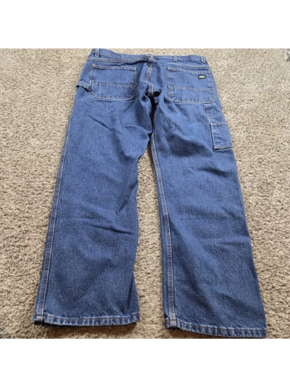 KEY Carpenter Jeans Mens 39x32 Blue Denim Relaxed Fit Straight Leg Lot Of 2
